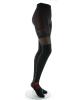 Tights Agapanthes rouge fond noir